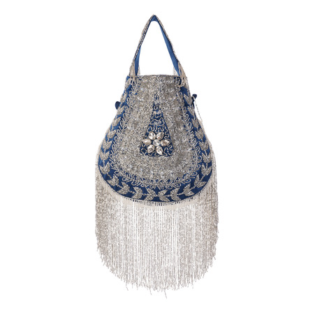 Buy Royal Blue Heavy Bridal Potli Online in Delhi