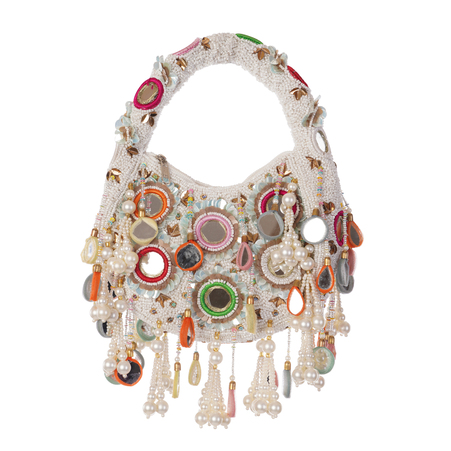 Buy Handmade Multi Colour Pearl Handbag in Delhi